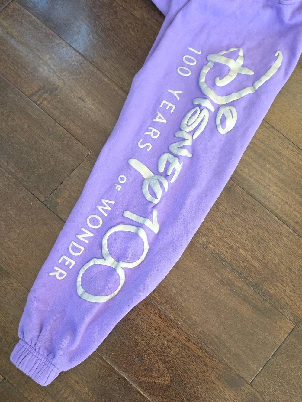 Disney 100th Anniversary Purple Joggers Sweatpants Mickey Mouse Embroidery XS - Picture 7 of 12